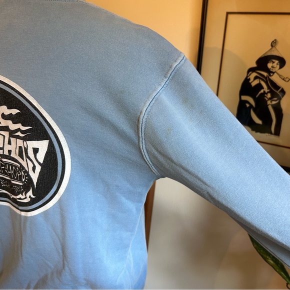 Pancho's Surf Shop Pismo Beach California Blue Graphic Sweatshirt Men's M - Picture 7 of 8